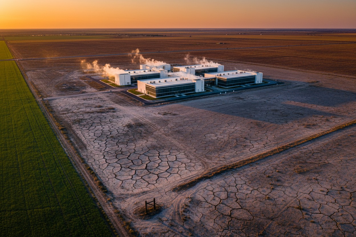 Amazon’s Texas Data Center Cleared on 3,000 Acres of Farmland